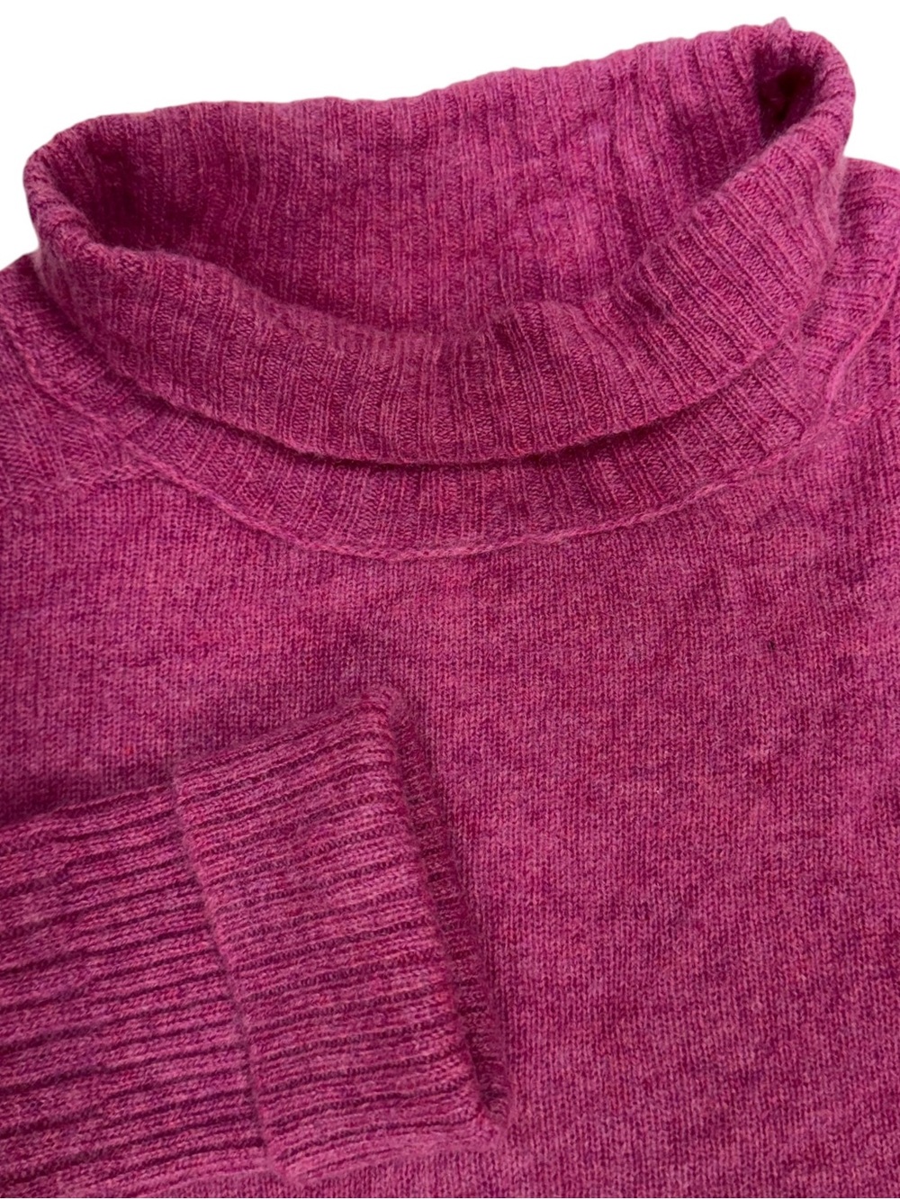 Free People Cashmere Sweater Womens XS Pink Aubrey Turtleneck Rib Oversized Crop